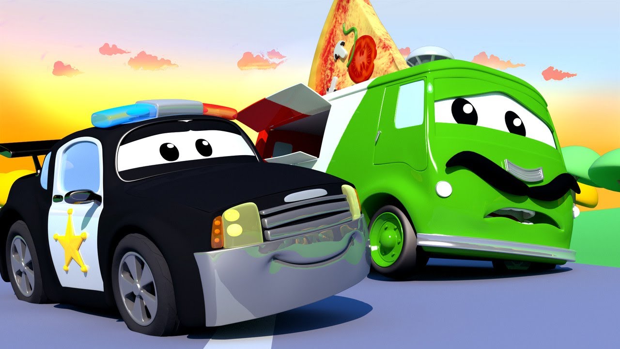 A Super Patrulha - Carlo não consegue entregar as pizzas - Cidade da Carro 🚓 🚒 Desenhos Animados
