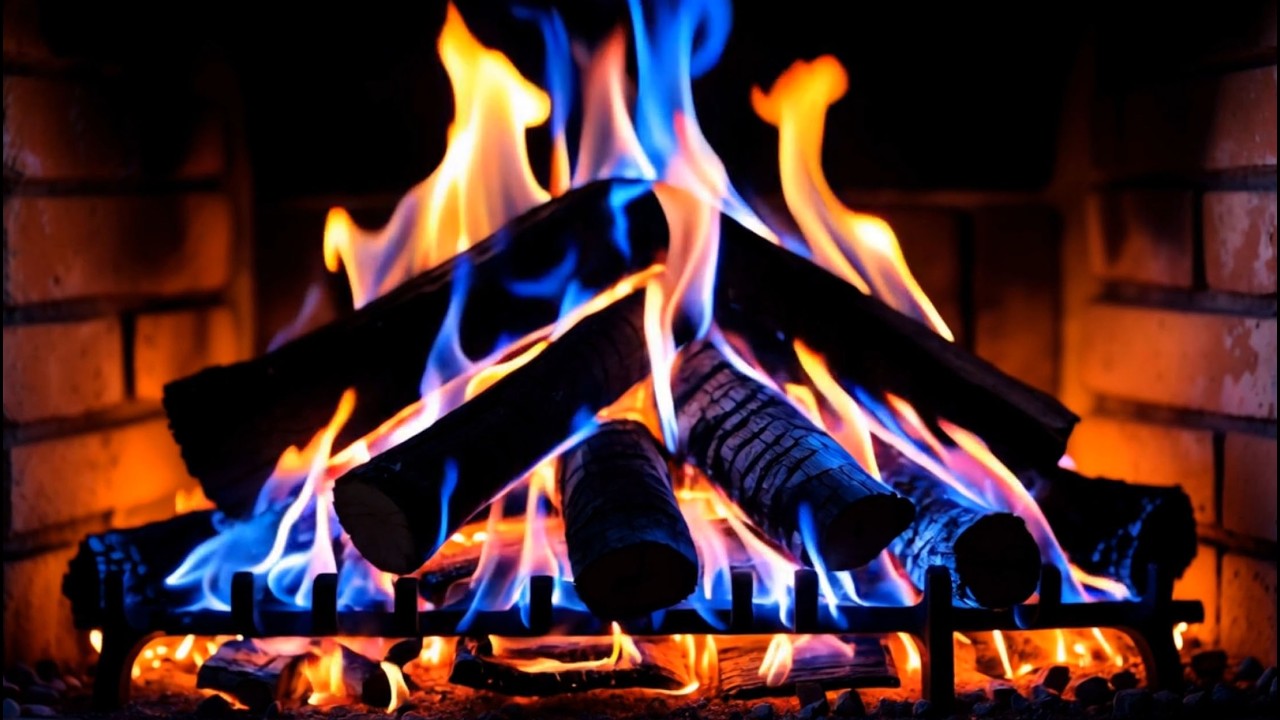 Crackling Fireplace 4K 🔥 Cozy Fire Ambience for Sleep, Study & Relaxation