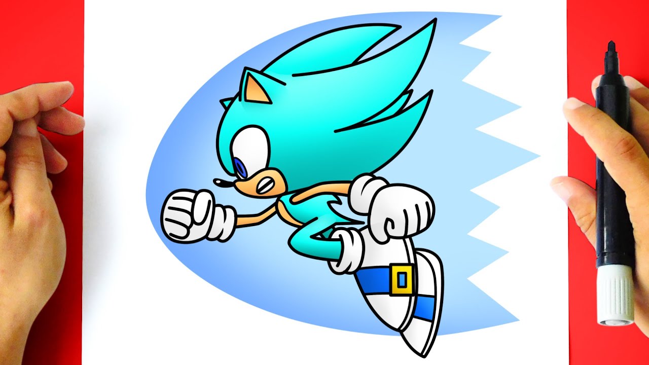 Como DESENHAR o ICE SONIC - Como DIBUJAR a ICE SONIC - How to DRAW ICE SONIC - Sonic the Hedgehog