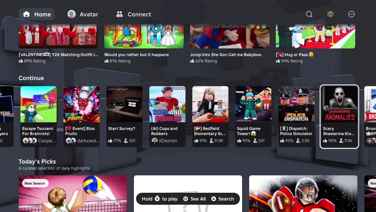 Playing Roblox with viewers.