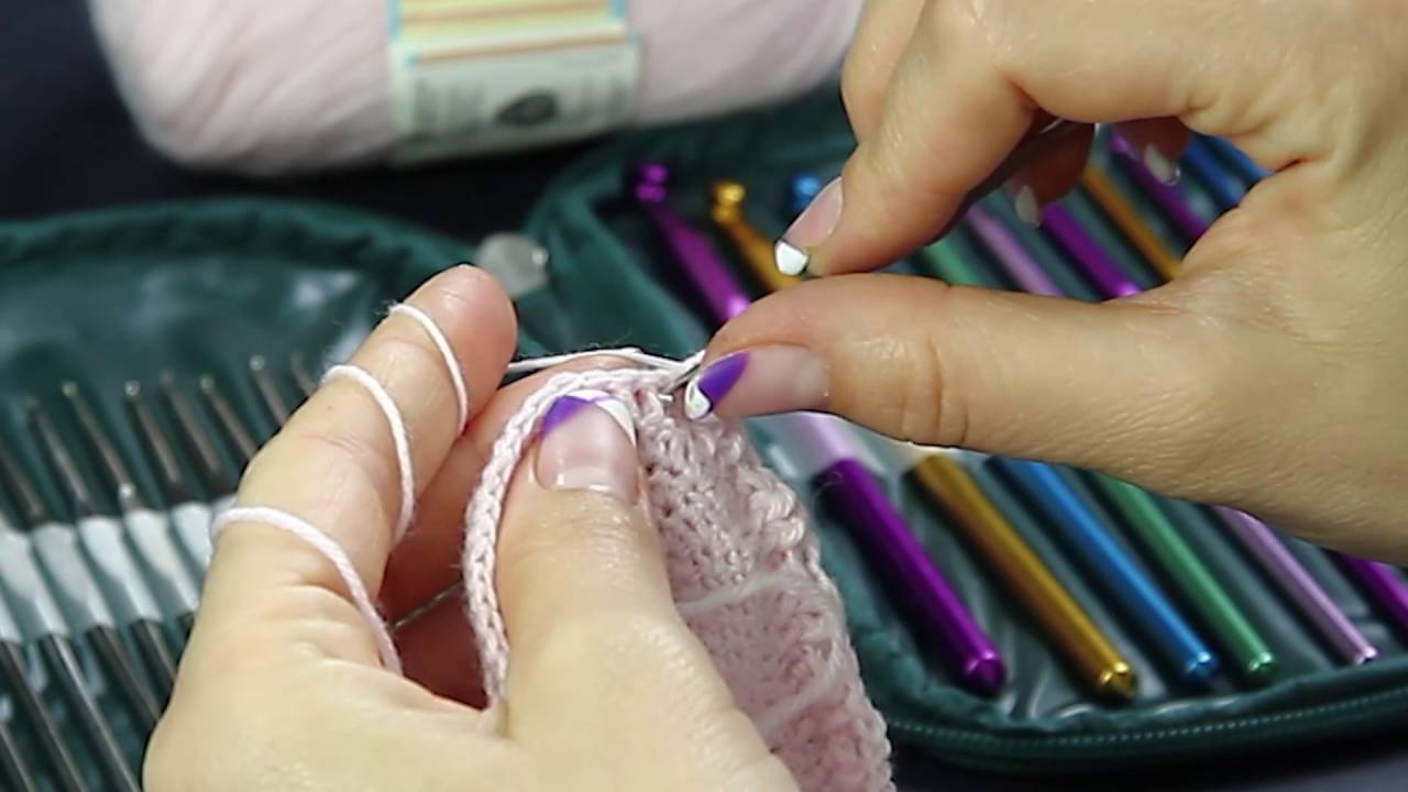 Scarpette ad uncinetto con PomPom - Parte 2 - DIY baby chrochet pink Shoes - Full HD 1080p