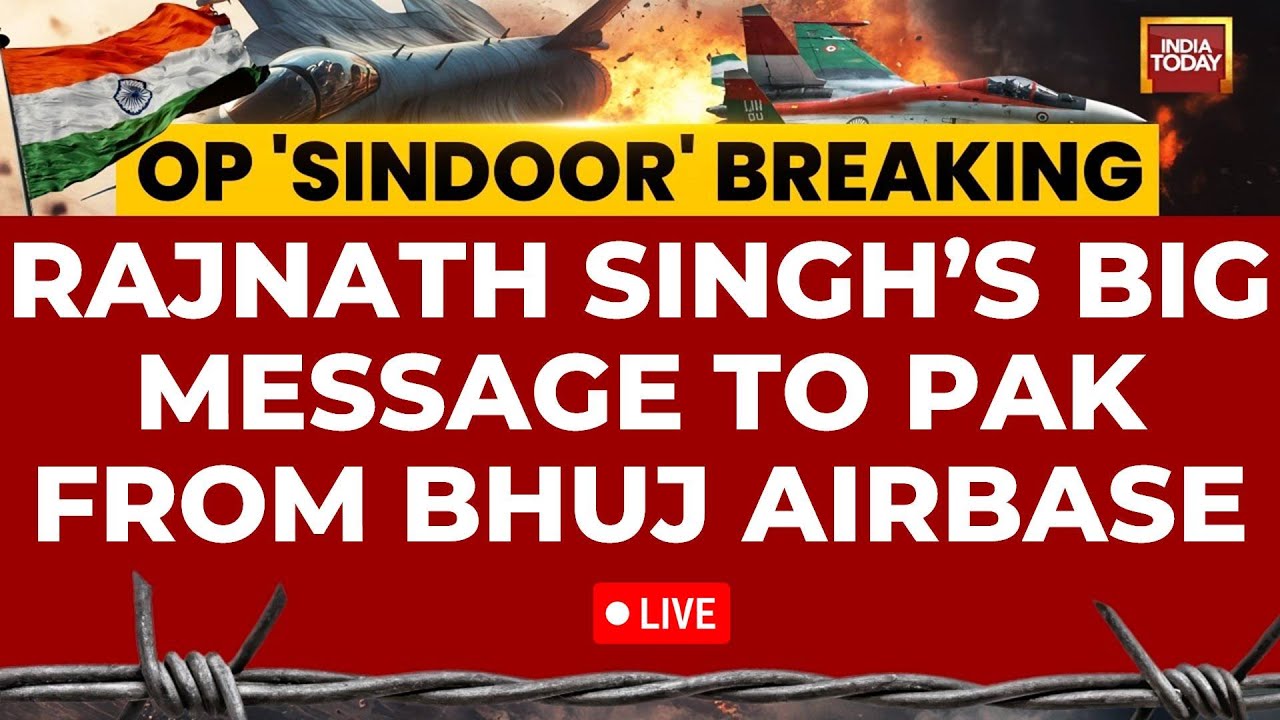Defence Minister Bhuj Air Base Visit LIVE Updates: Rajnath Singh's Big Message To Pakistan