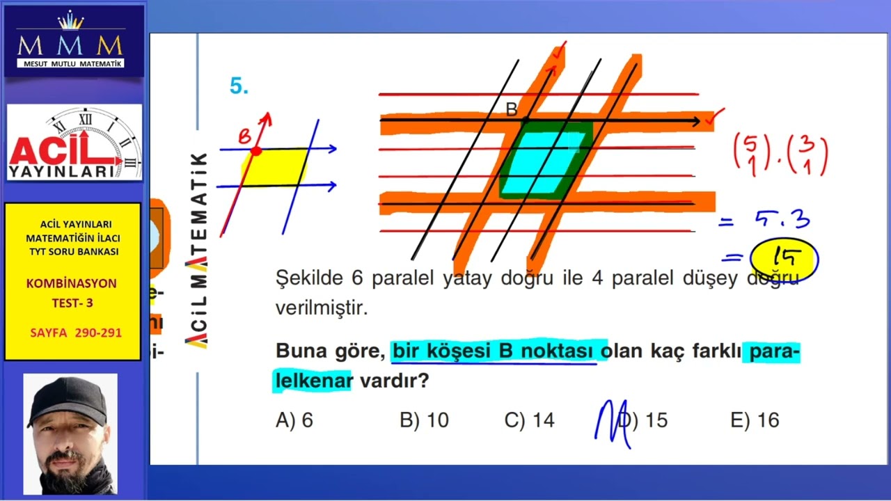ACİL YAYINLARI MATEMATİĞİN İLACI TYT SORU BANKASI (Kombinasyon Test-3)