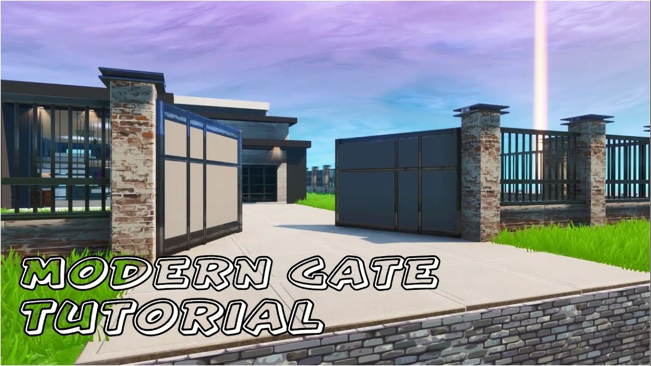 Modern House in Fortnite | Fortnite Creative Tutorial - Fence + Gate Entrance (Fortnite Creative)