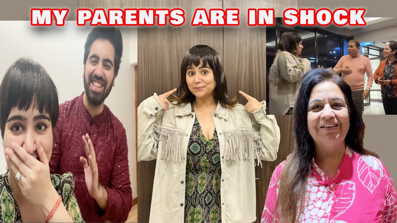 FAMILY REACTION ON MY SHORT HAIRCUT, FIRST TIME DID THIS IN LIFE | NISHI ATHWANI