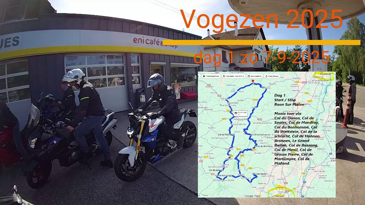 Motortoer Vogezen 2025 dag 1