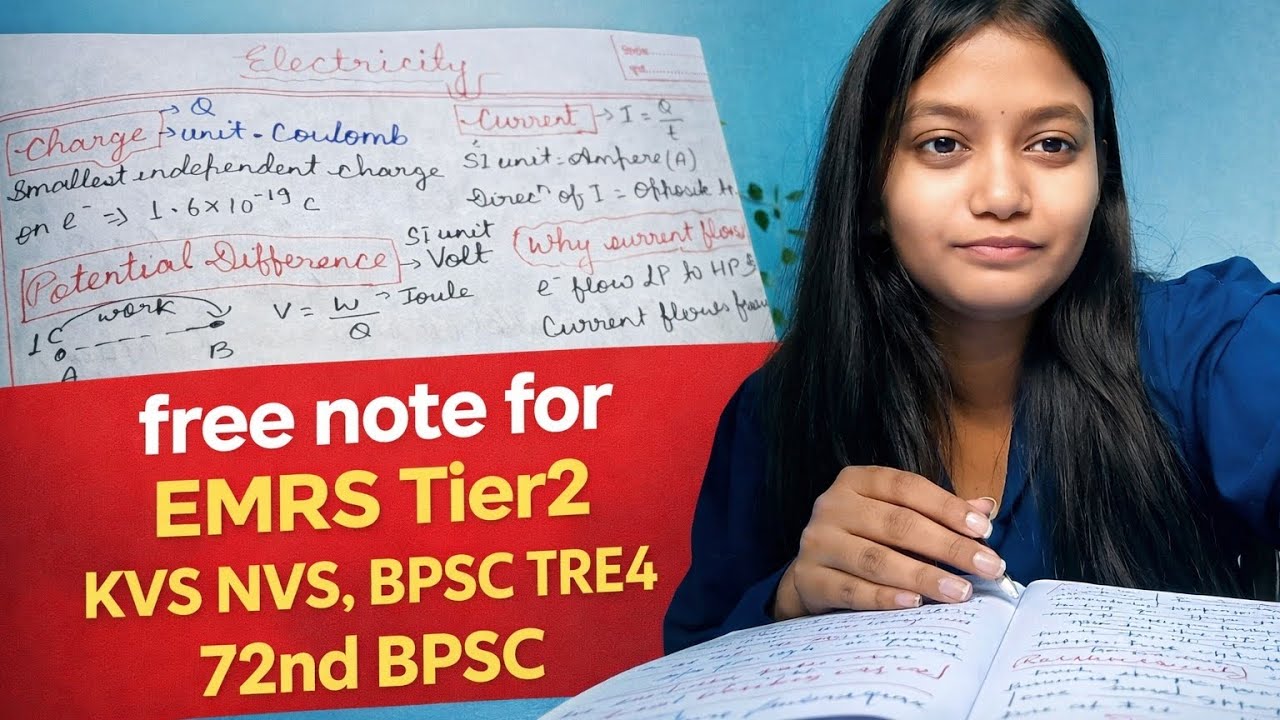 Free notes for EMRS tier2 , kvs nvs tier2 bpsc 📝📈💯