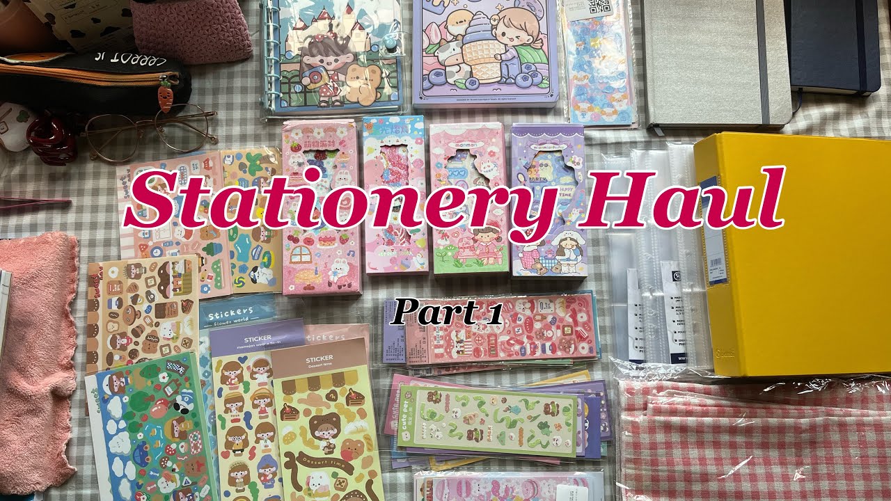 Stationery Haul #1: notebook, sticker organizer, etc | unboxing with me