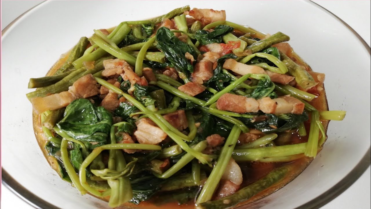 ADOBONG SITAW AT KANGKONG / PINOY FOOD