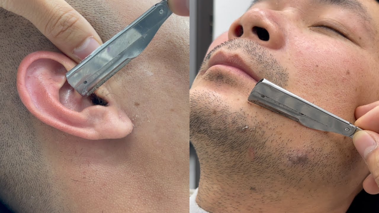 ASMR 🦖 FOR A GOOD SLEEP | SHAVING BEARDS AND DEAD SKIN FOR MAN | SHAVING ASMR EP584.1