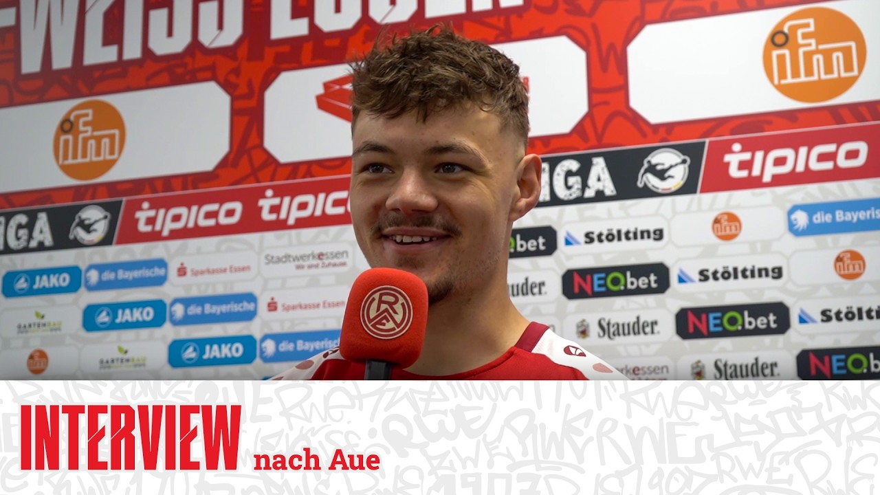 Interview mit Jannik Hofmann nach FC Erzgebirge Aue | 29. Spieltag | #immeRWEiter #nurderrwe