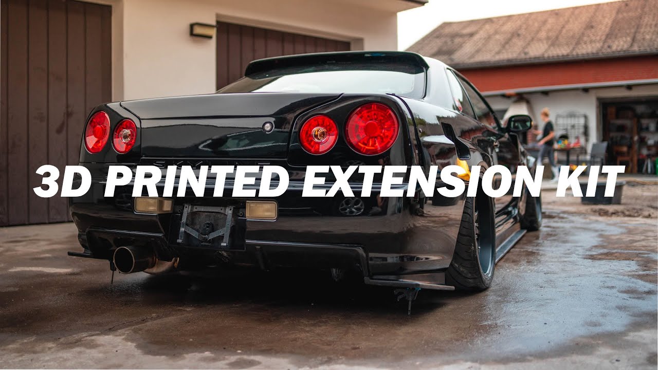3D printed extension kit FINALLY installed | New R34 aftermarket car parts