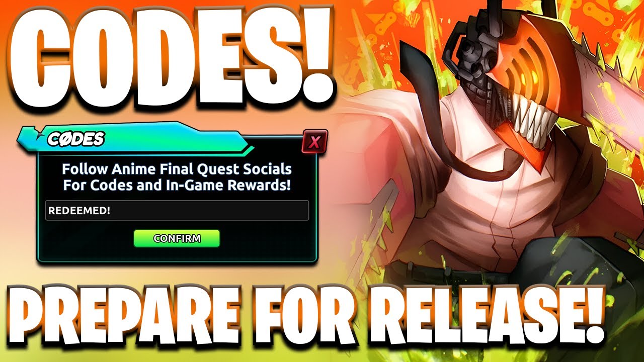 НОВИНКА! ВСЕ РАБОЧИЕ КОДЫ ОБНОВЛЕНИЯ ДЛЯ ANIME FINAL QUEST! КОДЫ ДЛЯ ANIME FINAL QUEST