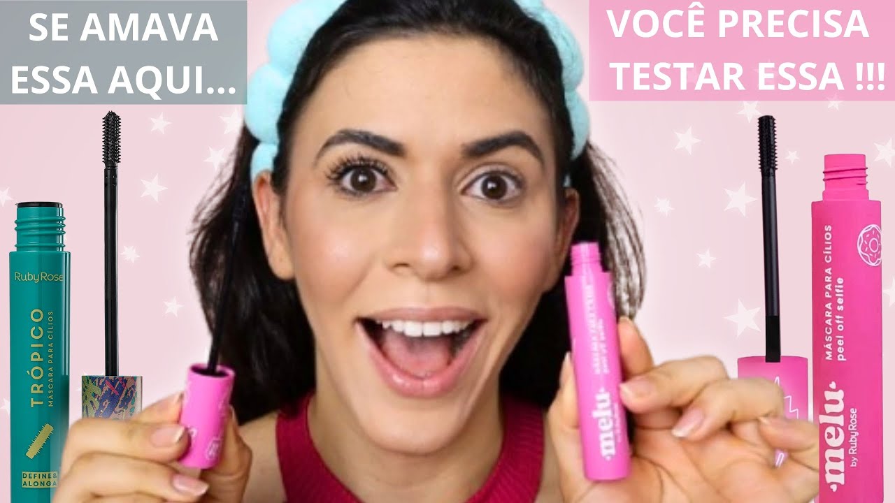 Testando M&aacute;scara de C&iacute;lios SELFIE MELU RUBY ROSE - O NOVO R&Iacute;MEL TR&Oacute;PICO VERDINHO - Define & Alonga