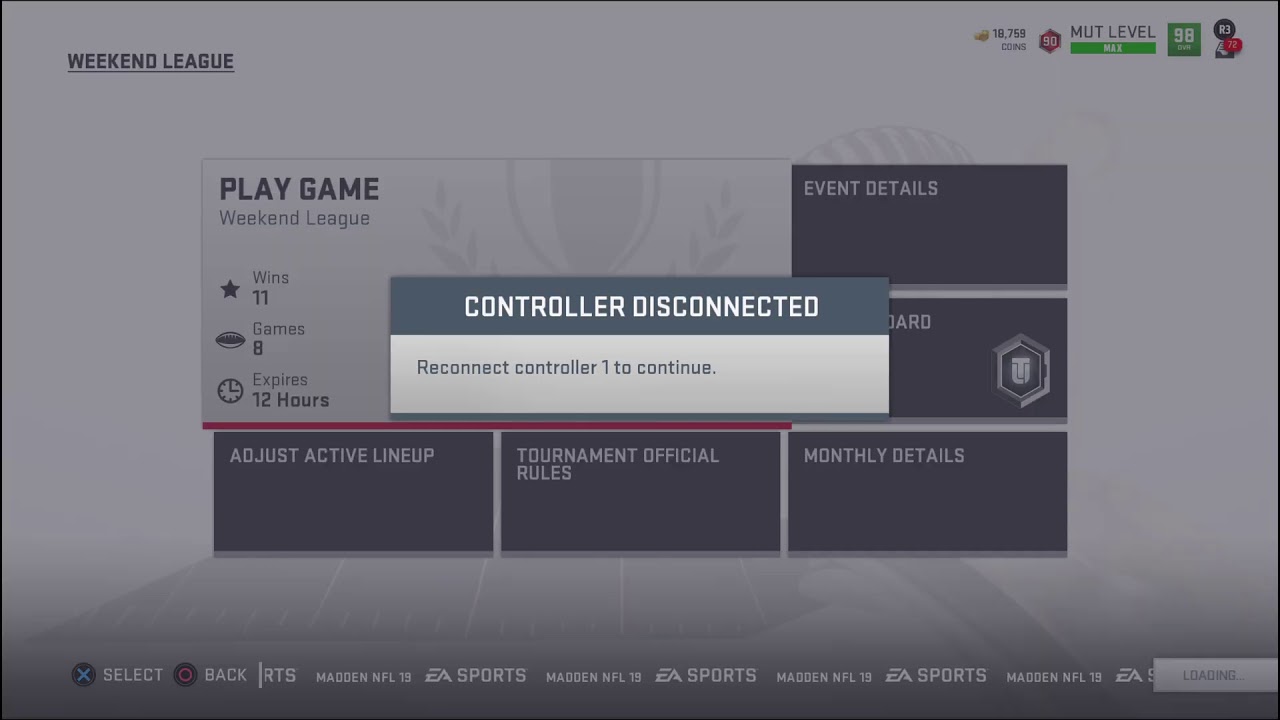 MUT 19 Weekend League