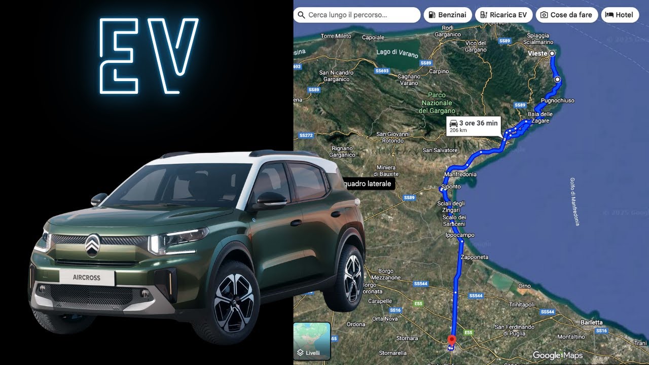 C3 Aircross elettrica - 230km tra pianura e montagna
