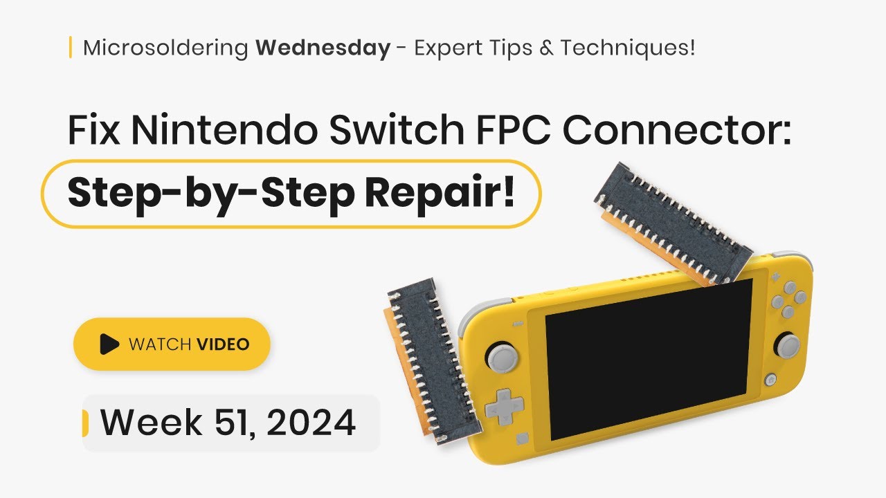Replacing the Daughterboard Extension FPC Connector on a Nintendo Switch