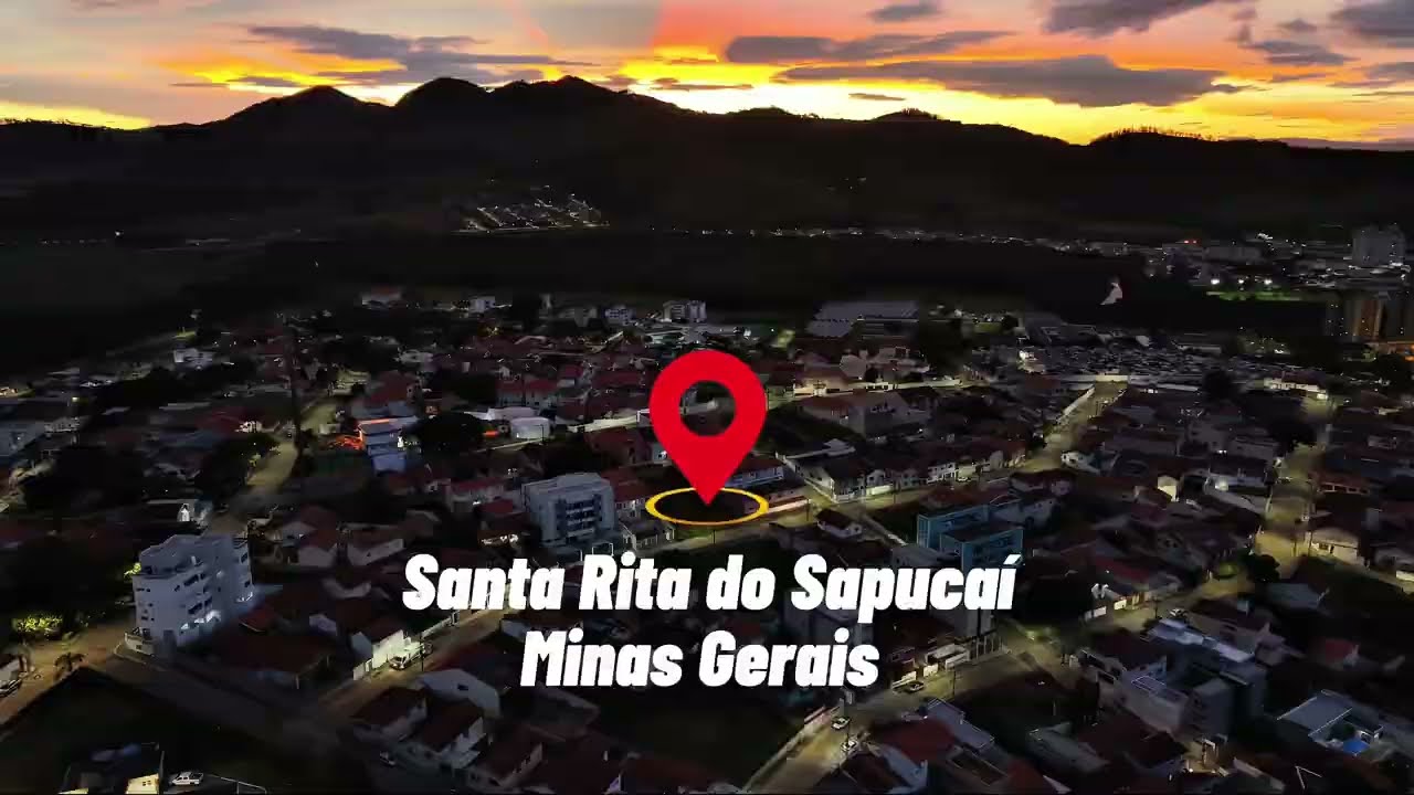 Pôr do sol em Santa Rita do Sapucaí, em Minas Gerais