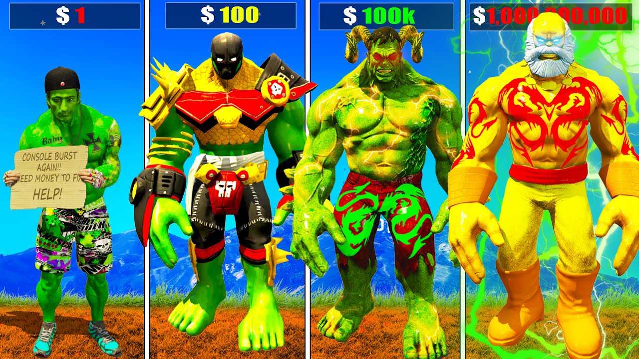 $1 Future HULK into $1,000,000,000 Future HULK in GTA 5!