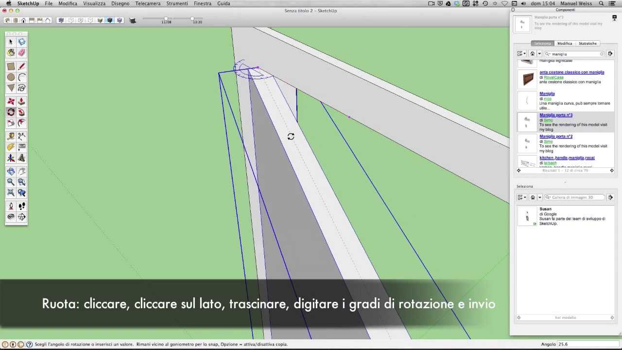 Tutorial SketchUp - Esercizio 11  Porta esterna
