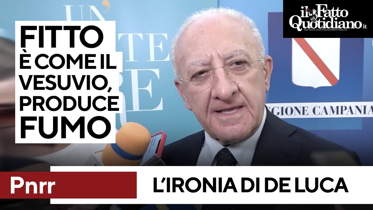 L'ironia di De Luca: 
