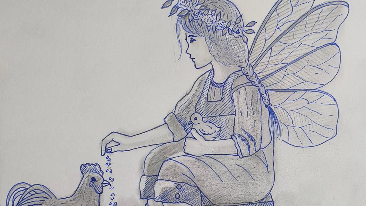 Easy way to making sketch of fairy