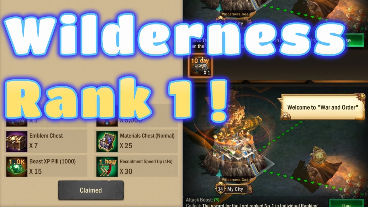 War and Order :wilderness rank 1