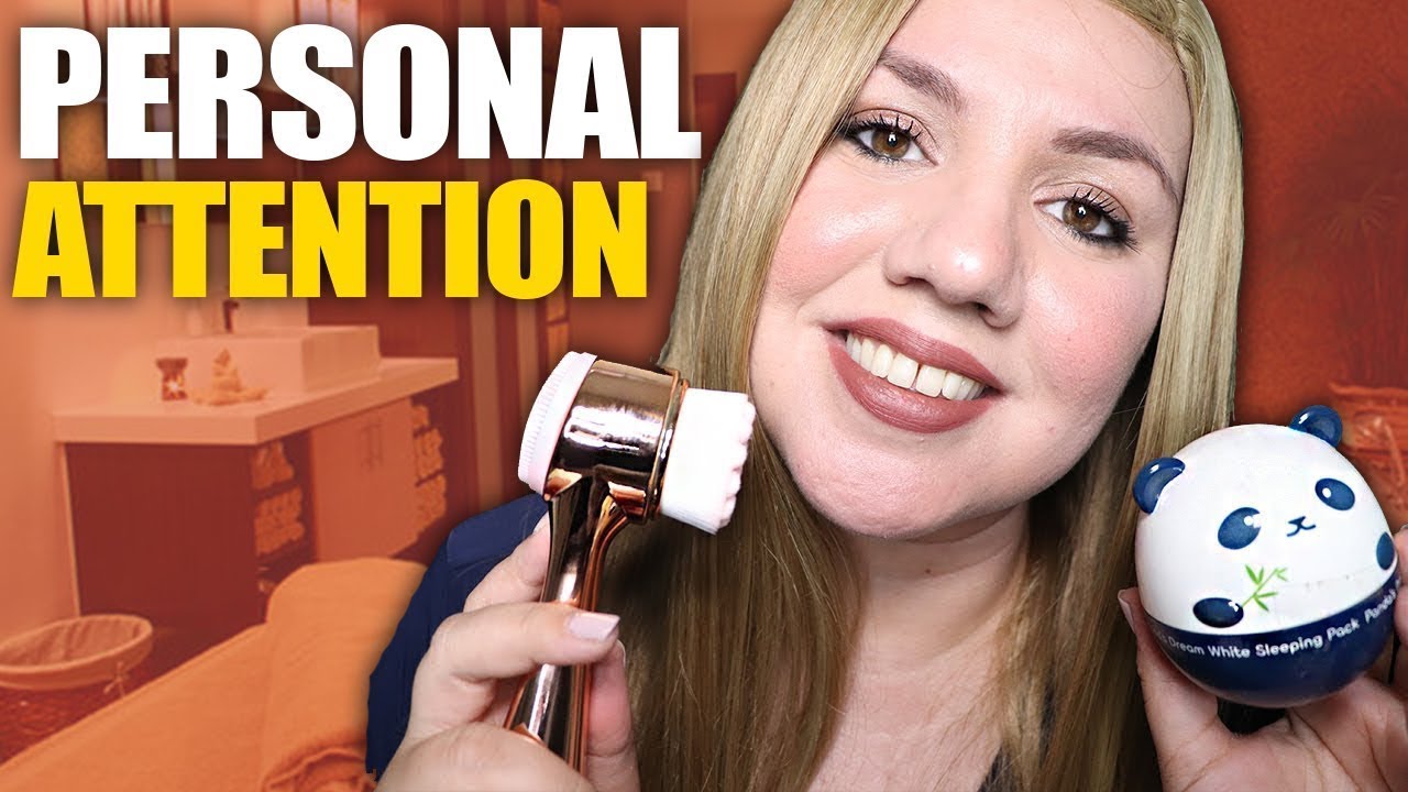 ASMR Face Spa and Reiki Roleplay / Soft Talk and Whispering