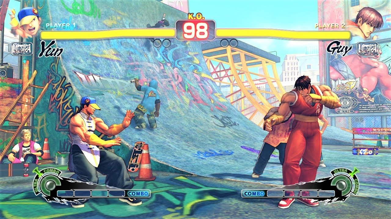Yun vs Guy (Hardest AI) - Ultra Street Fighter IV