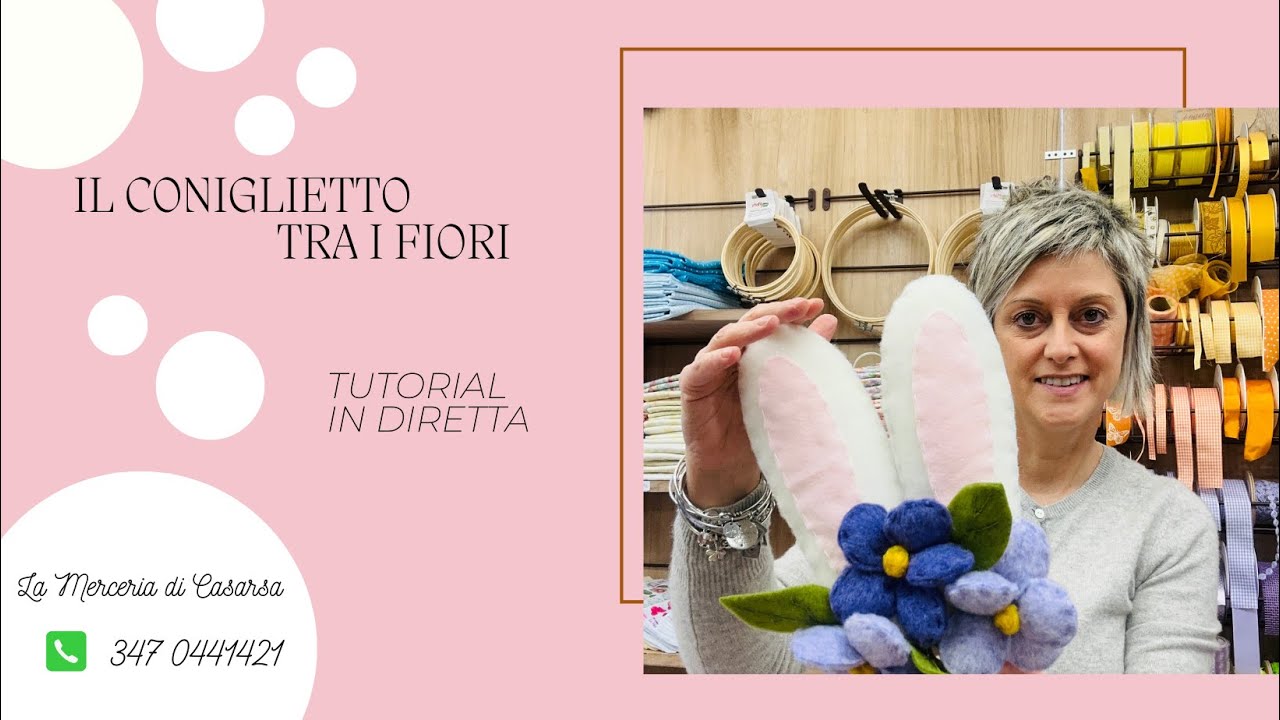 IL CONIGLIETTO TRA I FIORI -  video tutorial