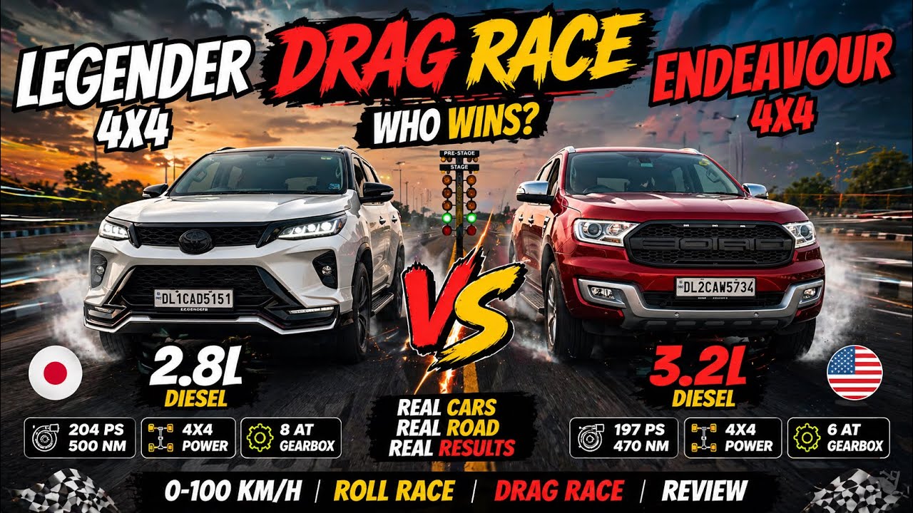 Legender VS Endeavour | 2.8L VS 3.2L |4X4| самая требовательная гонка на выносливость ♥️🤍 |🇺🇸 VS 🇯🇵|
