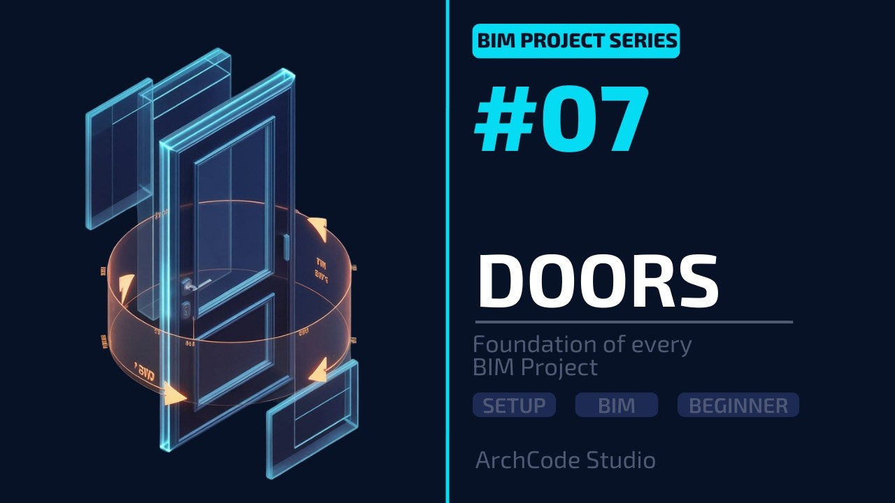 Creating and Placing Parametric Door Family in Revit | Family Loading & Placement - Part 07