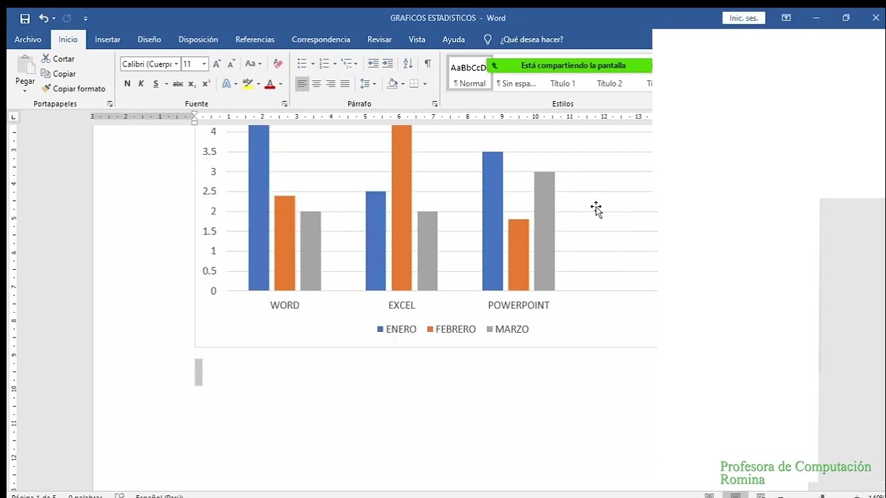 WORD Gráficos estadísticos (Graficar las notas de los alumnos de forma estadística en Word