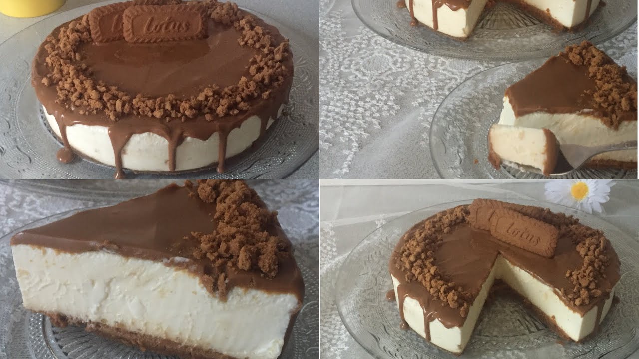 أروع و أسهل تشيز كيك اللوتس بدون جيلاتين وبمذاق لا يقاوم