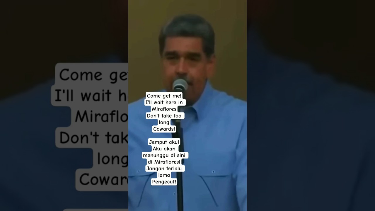 Maduro's speech challenging Trump before he was captured.😅