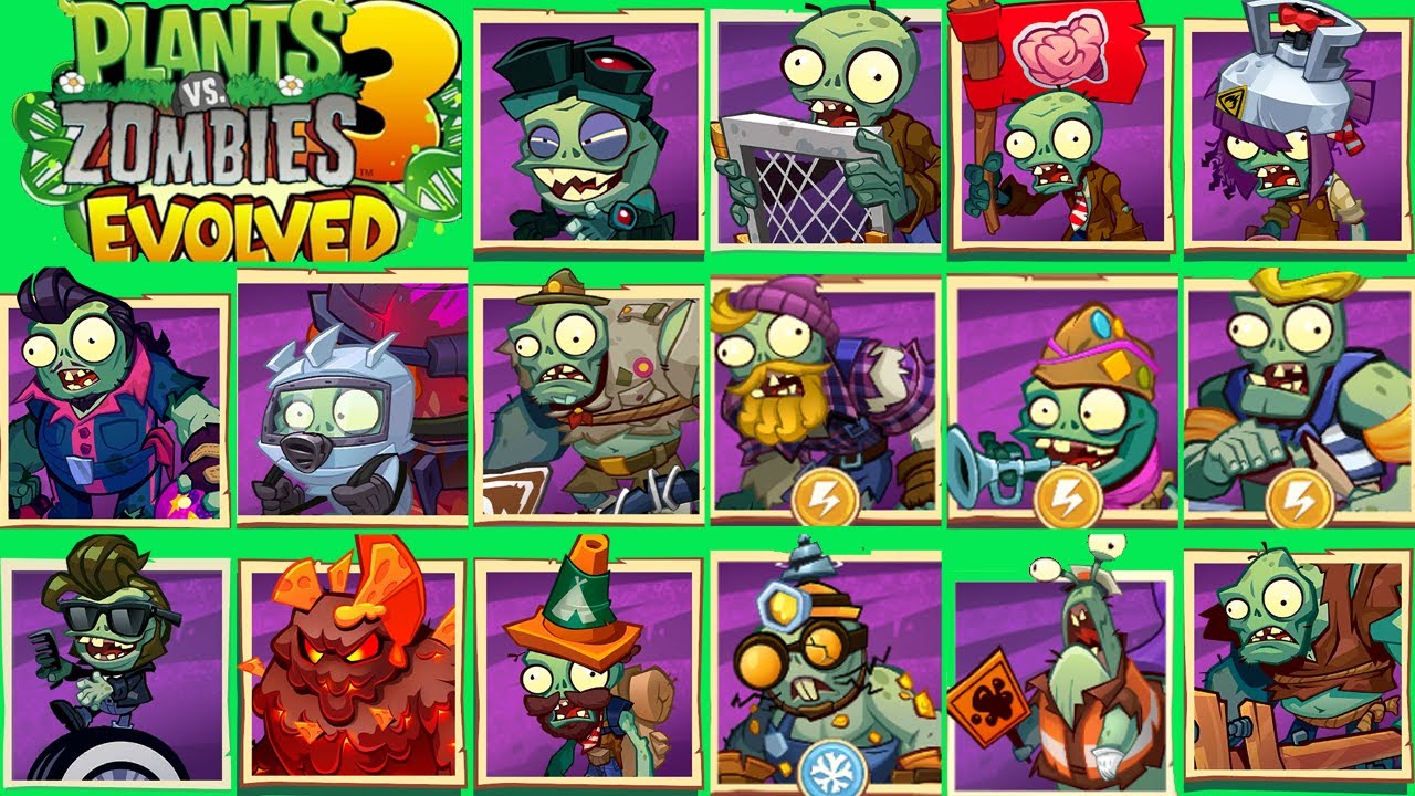 Plants vs Zombies 3: Evolved - All Zombies Showcase (Update 26.3.6)