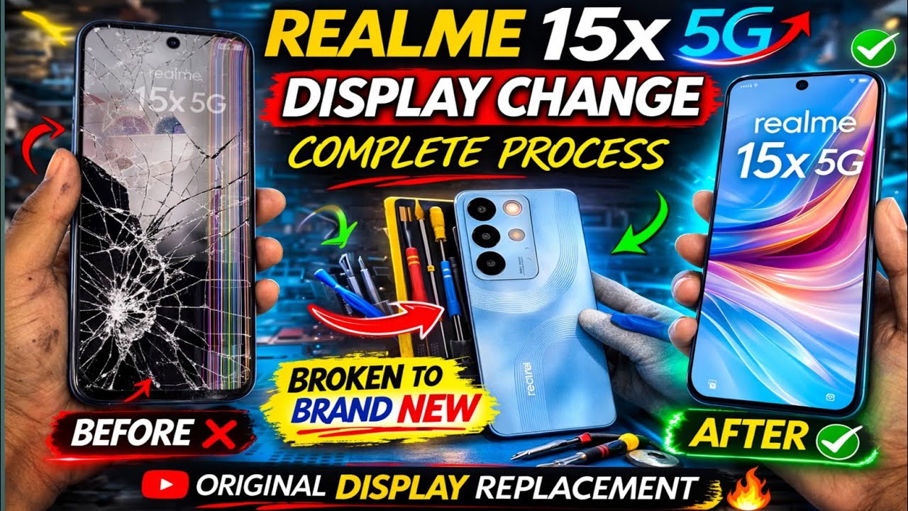 Realme 15x 5G Display Change 😱 | Realme 15x 5G Original Display Replacement | Satisfying Repair 🔥