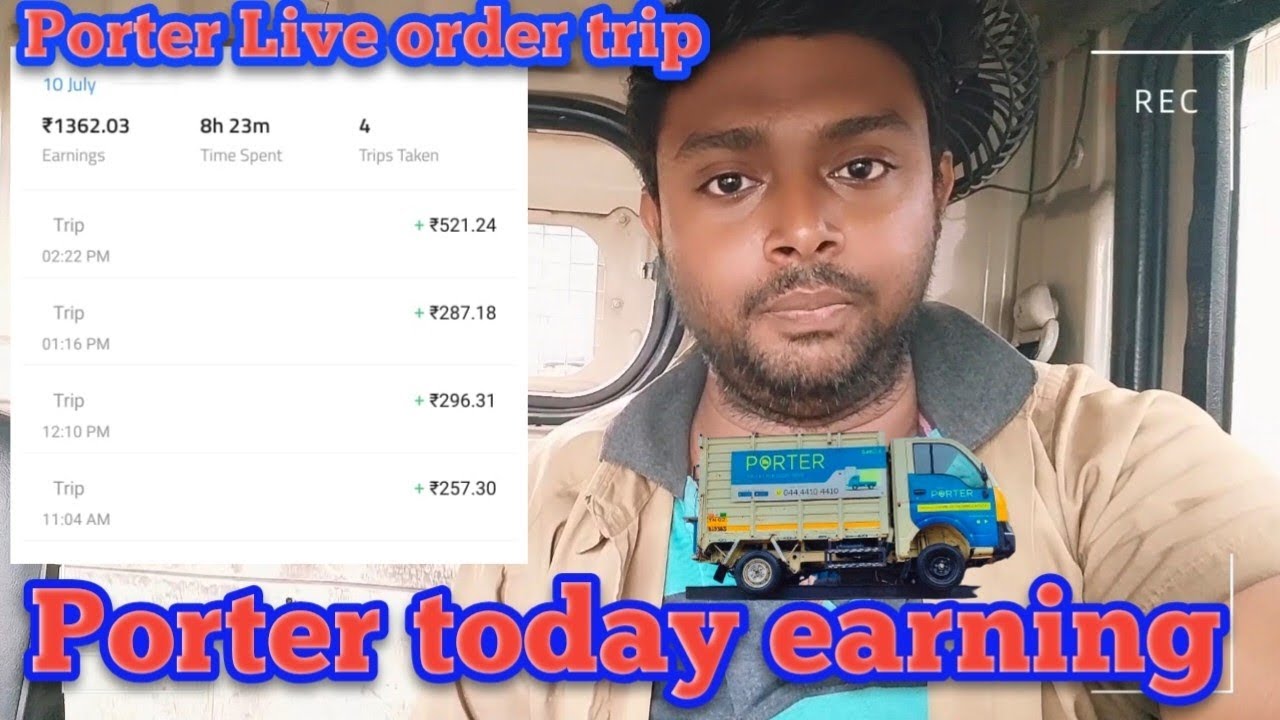 porter one day income/போர்ட்டர் வரவு செலவு விபரம்/porter tata Ace 7ft load/porter online/chennaitrip