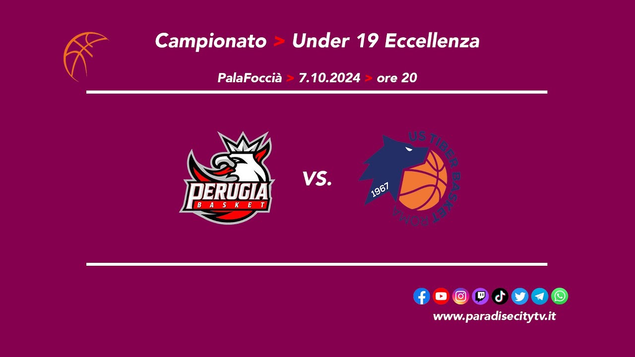HIGHLIGHTS UNDER 19 ECCELLENZA BASKET GIRONE 2 2024-2025 - PERUGIA BASKET VS. TIBER BASKET ROMA