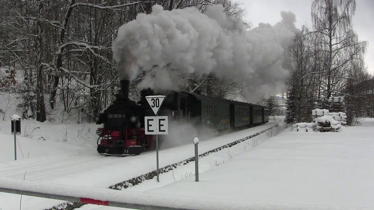 Mit der IVK auf der verschneiten Weißeritztalbahn