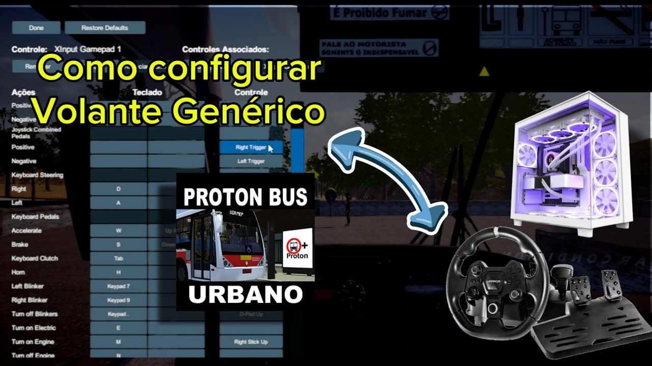 COMO MAPEAR VOLANTE GENÉRICO NO PROTON BUS SIMULATOR (FUNCIONA 100%)