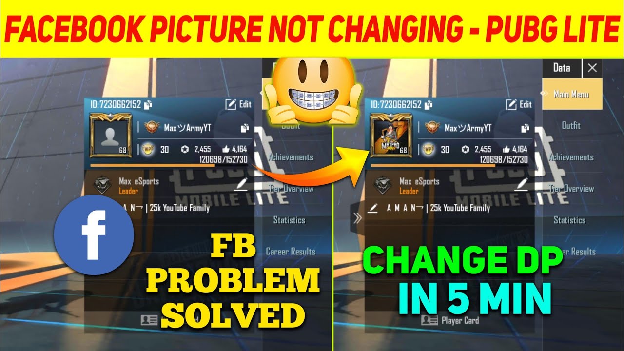 PUBG LITE FACEBOOK PROBLEM | PUBG LITE FACEBOOK PROFILE PICTURE NOT CHANGING | FACEBOOK PROBLEM PUBG