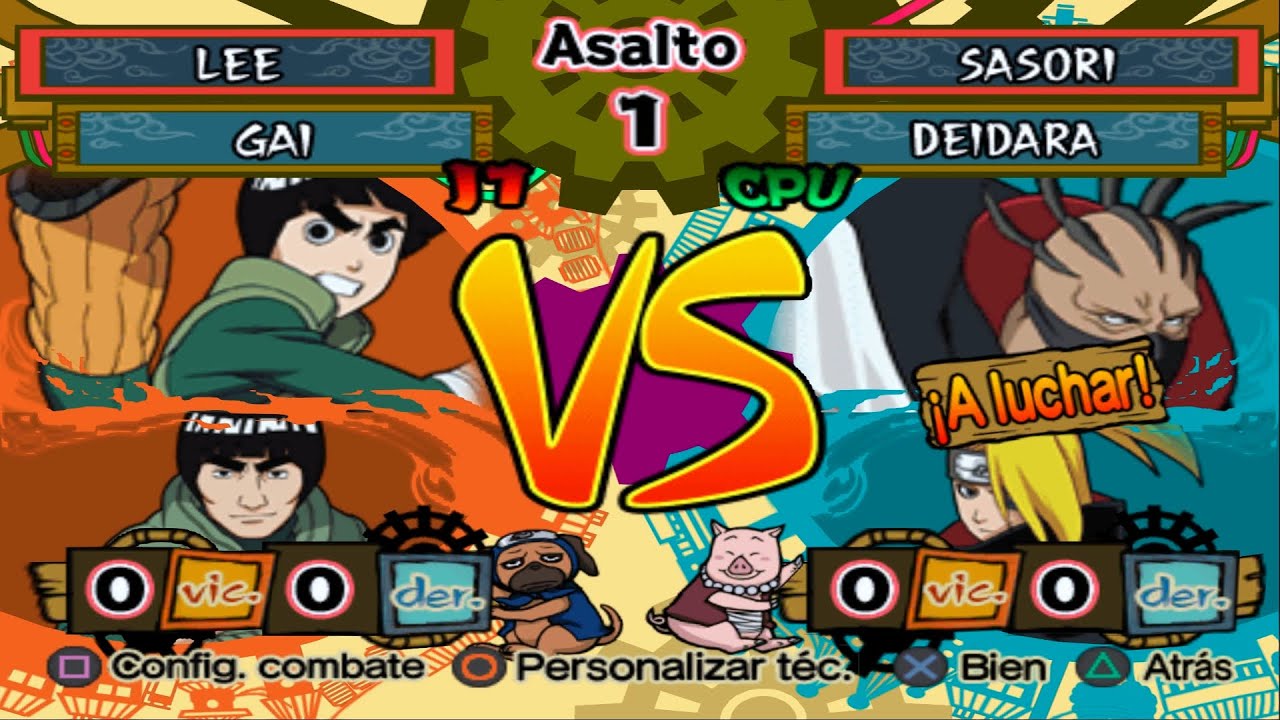 Lee VS Sasori (Hiruko) e Deidara - Naruto Shippuden Ultimate Ninja 5