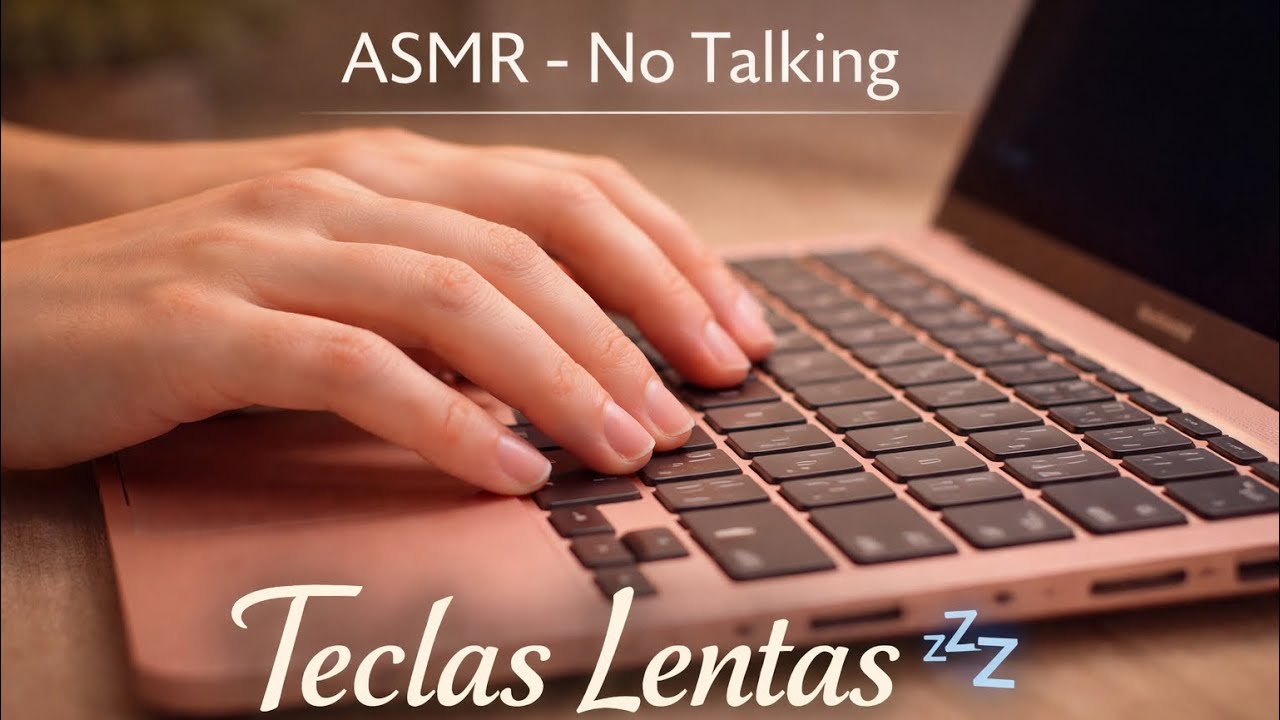 ASMR Keyboard Tapping Slow — No Talking