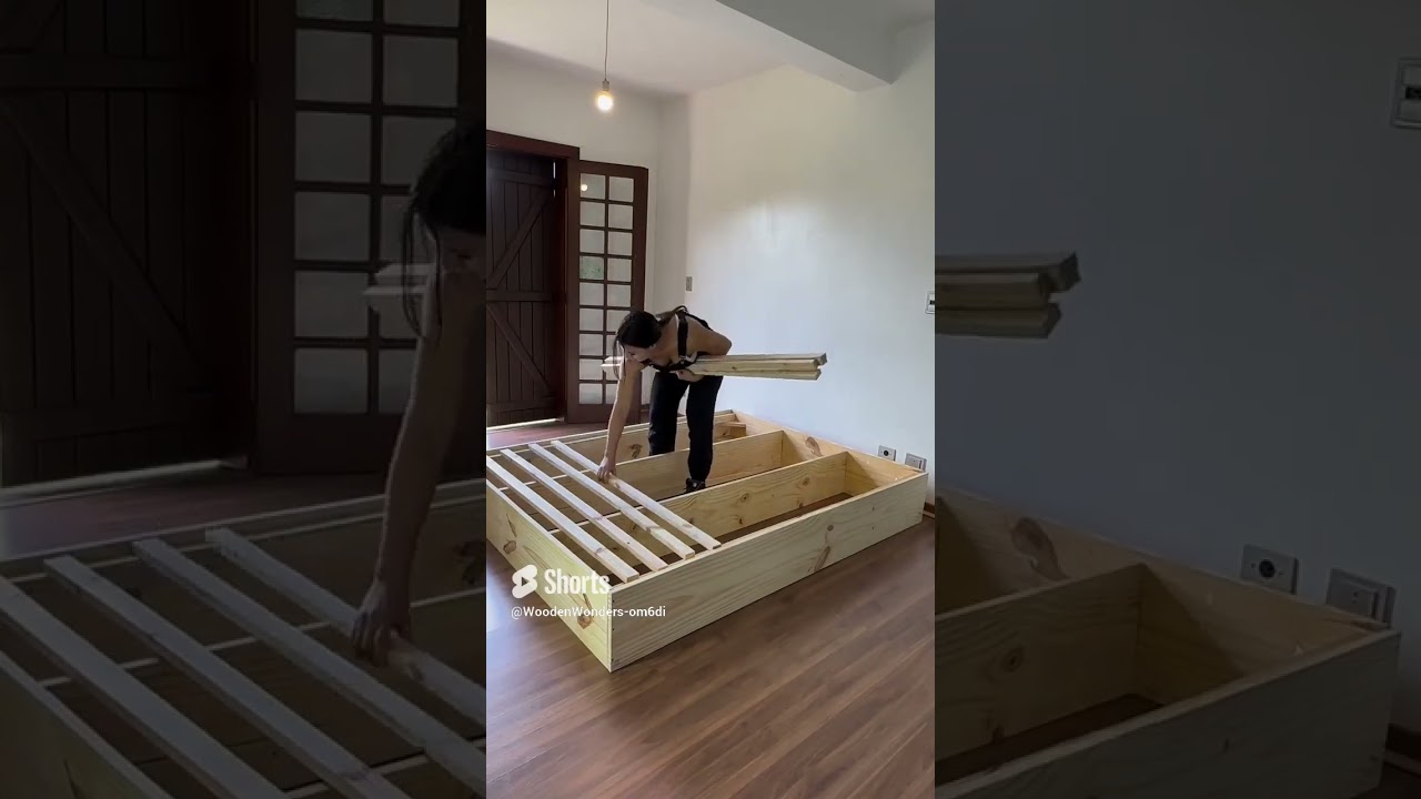 Super Simple Queen Bed Frame - DIY #bed #shorts