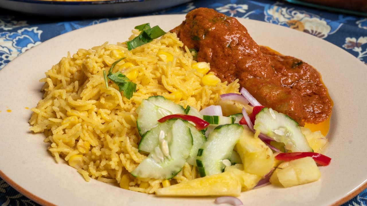 Nasi Jagung & Ayam Masak Merah Berkrim &ndash; Menu Kenduri Raya Haji Wajib Cuba!