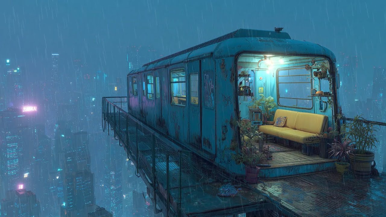 Alone with Cyber Thoughts | Lofi Music To Fell The Future of Travelling Train