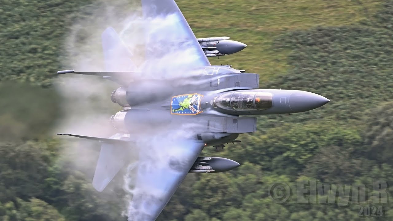 SPECTACULAR! F-15E Strike Eagle Low Level in the MACH LOOP