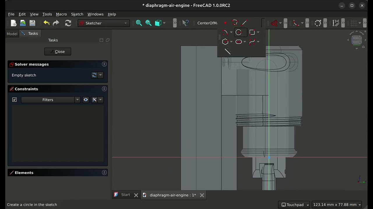 FreeCAD 1.0rc2 turns transparent parts opaque