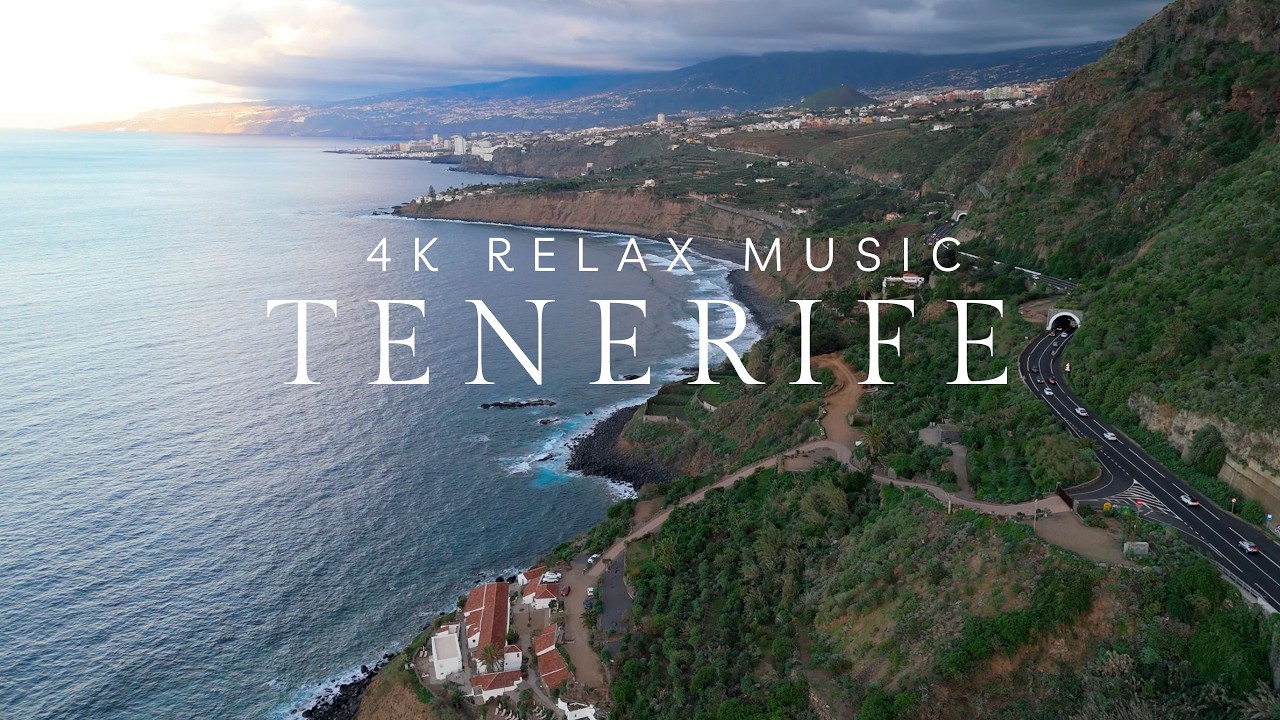Tenerife 4K - Aerial Views Smooth Jazz Chill Music | Relaxing Drone Footage for Stress Relief